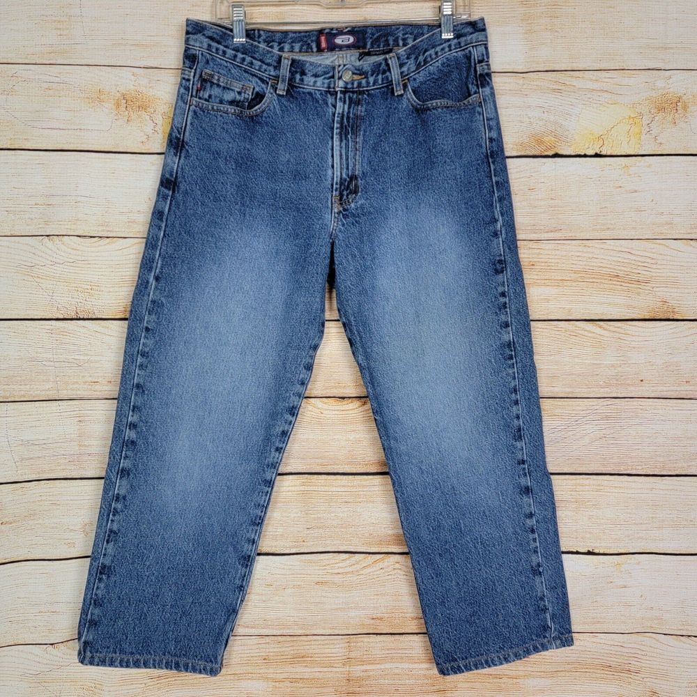 Vintage Bongo Womens Size 13 XL High Rise Capri Jeans Blue Cotton Y2K Denim 90s